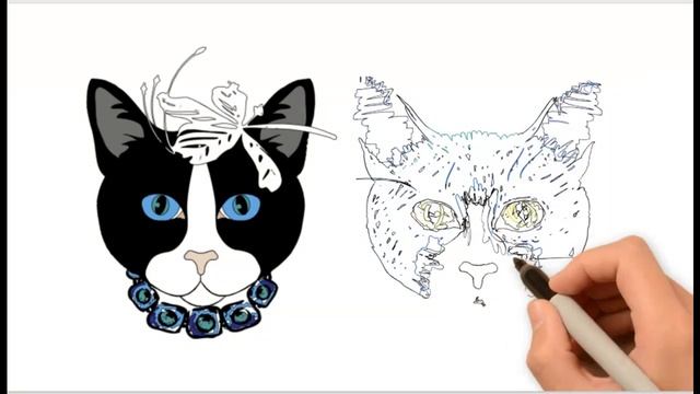Як намалювати кота і кішку, малюємо кота і кішку простим олівцем смотреть онлайн