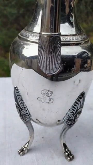 Чайник, латунь, посеребрение, 19 век. смотреть онлайн