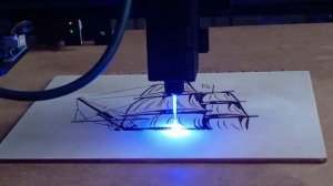 Лазерная гравировка на фанере 4 мм. Парус