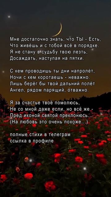 Мне достаточно знать, что ТЫ - Есть... #поэзия #стихи #люб смотреть онлайн
