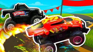 Игры для детей с Mystery Ballerz! Новые машинки на радиоуправлении! Устраиваем гонки с препятствиями