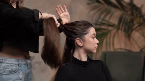 Укладка на фен-стайлер TIMFATO на пористый волос