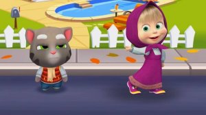 Маша и Медведь Против говорящего кота Тома! кто быстрее?! игры для детей с любимыми персонажами!