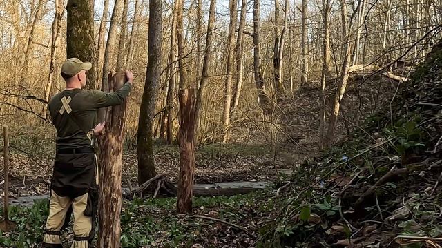 Встречаю весну на землянке | Строю баню смотреть онлайн