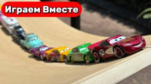 Машинки из мультика Тачки 🚗 Приключения Тачек: мойка и Гонки по песчаным горкам ! Видео для детей