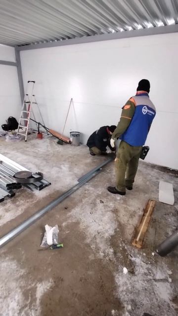 Работа КОРЗ. Установка каркаса для ГКЛ. #строительство смотреть онлайн