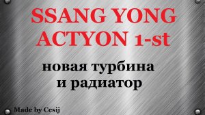 Ssang Yong дизель D20DT. Новая турбина GARRETT. Actyon, Sports, Kyron.