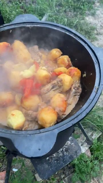 Часть 3. Ребра в казане с овощами готовы🤪🤪🤪