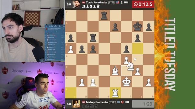 ХОТЕЛОСЬ БЫ ЧУТЬ ПОЖЕСТЧЕ! // IM МАТВЕЙ ГАЛЬЧЕНКО vs IM ЗУРАБ ДЖАВАХАДЗЕ #chess #шахматы смотреть онлайн