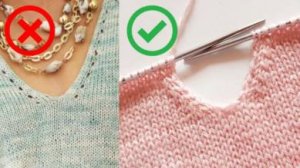 Вяжем V ГОРЛОВИНУ ПРОСТО И БЕЗ ЗАМОРОЧЕК! Даже не обрабатывая!