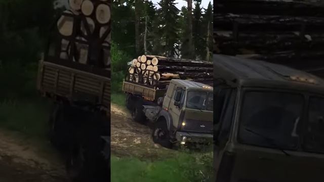 МАЗ-6317 груженный на разворот! смотреть онлайн