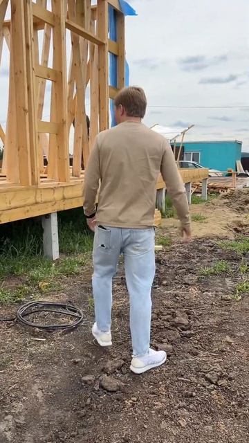 Строим барнхаус из сухого строганного леса, 2 часть🔥 # смотреть онлайн