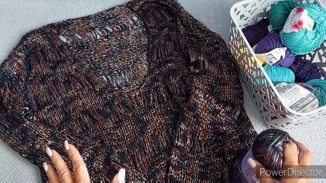 ШИКАРНАЯ ТУНИКА ИЗ КРАСИВОЙ ПРЯЖИ смотреть онлайн