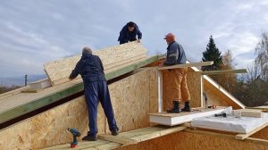 ПЕРЕКРЫТИЕ КРОВЛИ ИЗ СИП ПАНЕЛЕЙ 174 мм