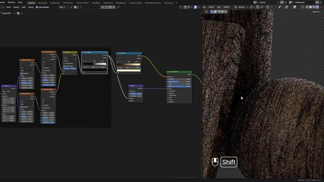 Материал дерева в BLENDER | Процедурная текстура смотреть онлайн