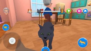 Плохой Кот и Бабка #1 Bad Cat Simulator Prank Gran с Кидом на пурумча