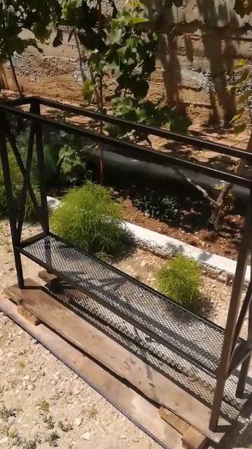 Изготовление стеллажа для цветов из ЦПВС сетки 20х8