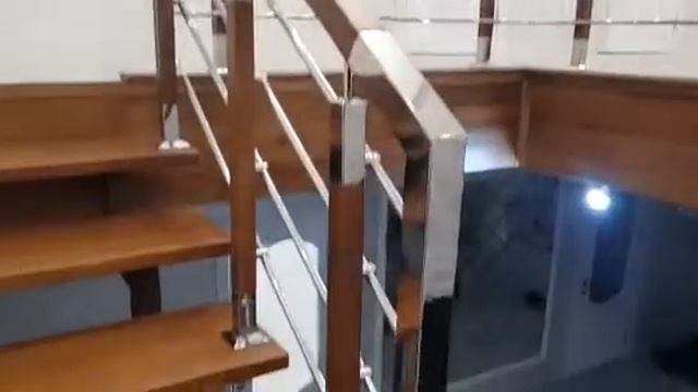 Перила нержавійка з деревом, сходи металічний каркас смотреть онлайн