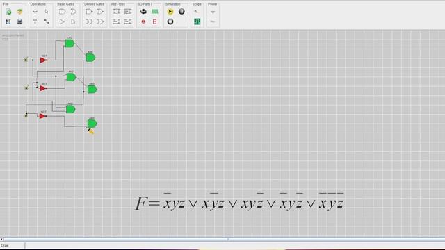 Digital Logic Design: построение логической схемы совершенной дизъюнктивной нормальной формы (СДНФ)