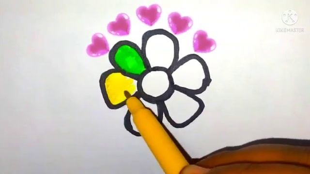 Bolalar uchun gul chizish / Drawing Flower for Children / Рисование цветов для детей / Сурет салу смотреть онлайн