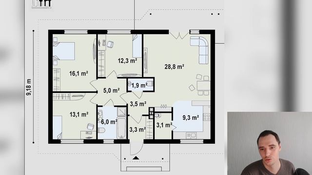 Планировки одноэтажных домов 100 м2 Субъективный обзор, смотреть онлайн