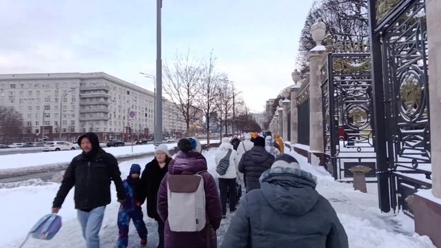 2024 01 20 Харинама. Парк Культуры 2/3. Harinama in Moscow, Russia. Gaura Kripa. Park Kultury. смотреть онлайн