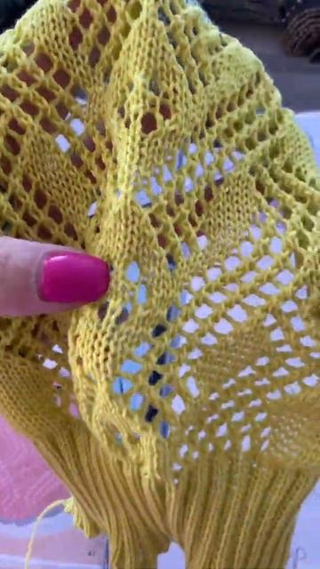 Машинное вязание. Ажурный джемпер. смотреть онлайн