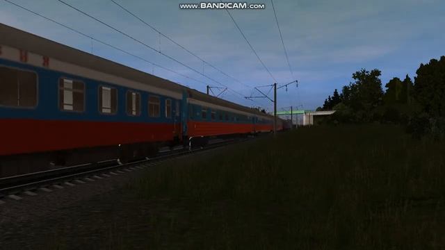 ЭП1М-645 с фирменным поездом 1/2 Москва-Владивосток. смотреть онлайн