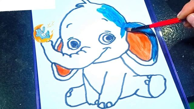 Bolalar uchun filcha rasmini chizish.Нарисуйте картинку слона для детей.Draw a picture of a elephan смотреть онлайн
