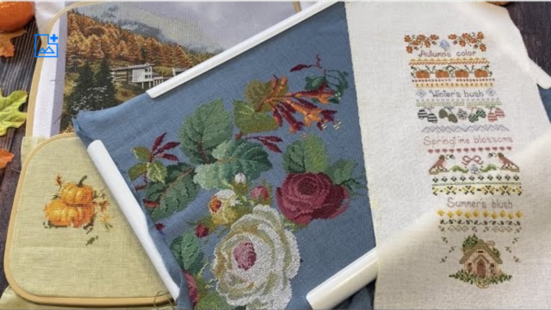 Вышивка крестом/Готовая работа:“A Sampler for all Seasons”/Старт: “Яркая осень”/Процессы.2023 год смотреть онлайн