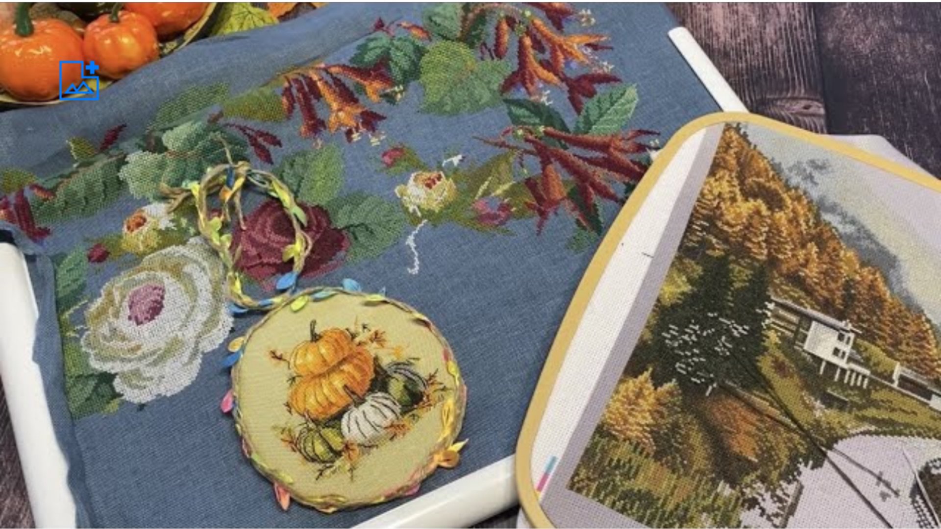 Вышивка крестом/Готовая работа: “Тыквы”( семплер “Яркая осень”)/Процессы/Покупки.2023 год смотреть онлайн