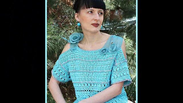 Вязаные крючком кофточки от Limpa. Сrochet blouses. смотреть онлайн
