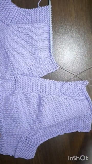 V образный вырез - цельновязаная планка платочной вязкой# жилет #vest #вязание #yelek #узоры смотреть онлайн