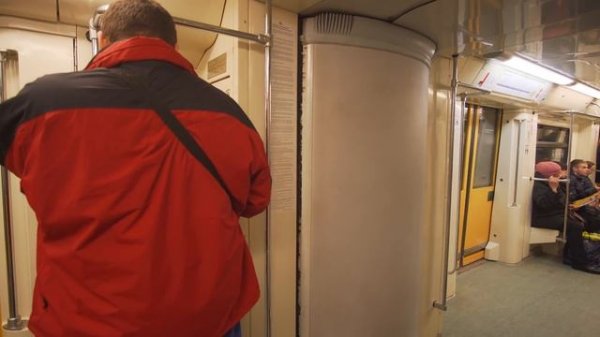 Russia, Moscow, metro ride from Партизанская to Измайловская