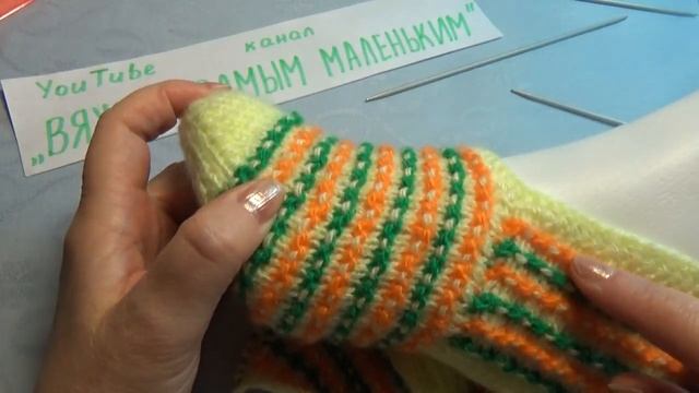 Вязание спицами домашние тапочки следки #170 1 смотреть онлайн