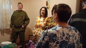 Фронтовая бригада СДК п. Российский поздравляет вдову Ветерана ВОВ 09.05.2025