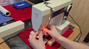 Ober, Unter  Nähmaschine Necchi 559 einfädel, Заправка швейной машины, threa