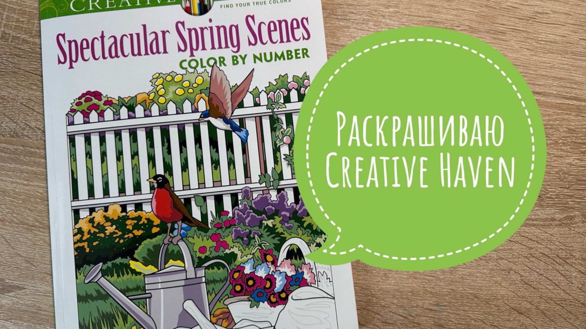 Раскрашиваю иллюстрации в раскраске по номерам Creative Haven смотреть онлайн