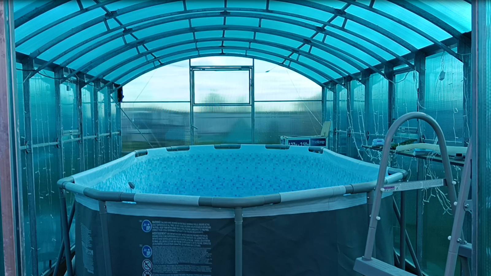 Теплый каркасный бассейн, бассейн в теплице или как сделать идеальный бассейн смотреть онлайн
