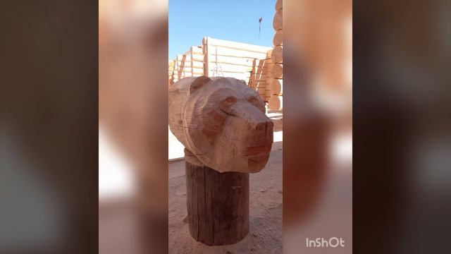 Карвинг по дереву ,3д медведь из кедра смотреть онлайн