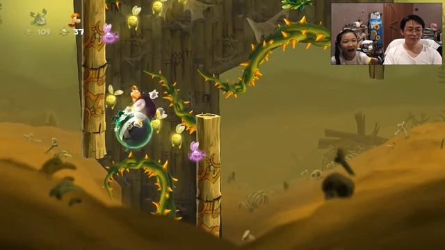 Племяшка играет в Rayman Legends со мной #11. Наконец вернулись)