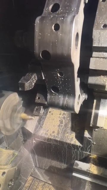 Наружное точение шестигранного прутка из латуни смотреть онлайн