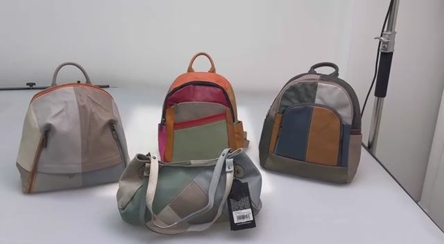 707_женские сумки и рюкзаки из натуральной кожи в стиле пэчворк_ торговая марка Poshete смотреть онлайн