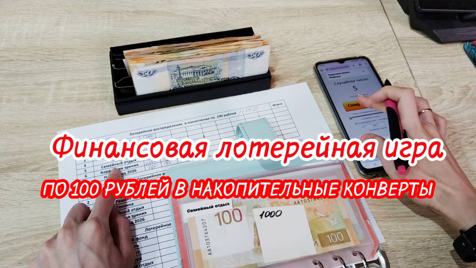 Финансовая игра Лотерейное распределение по 100 рублей в конверты