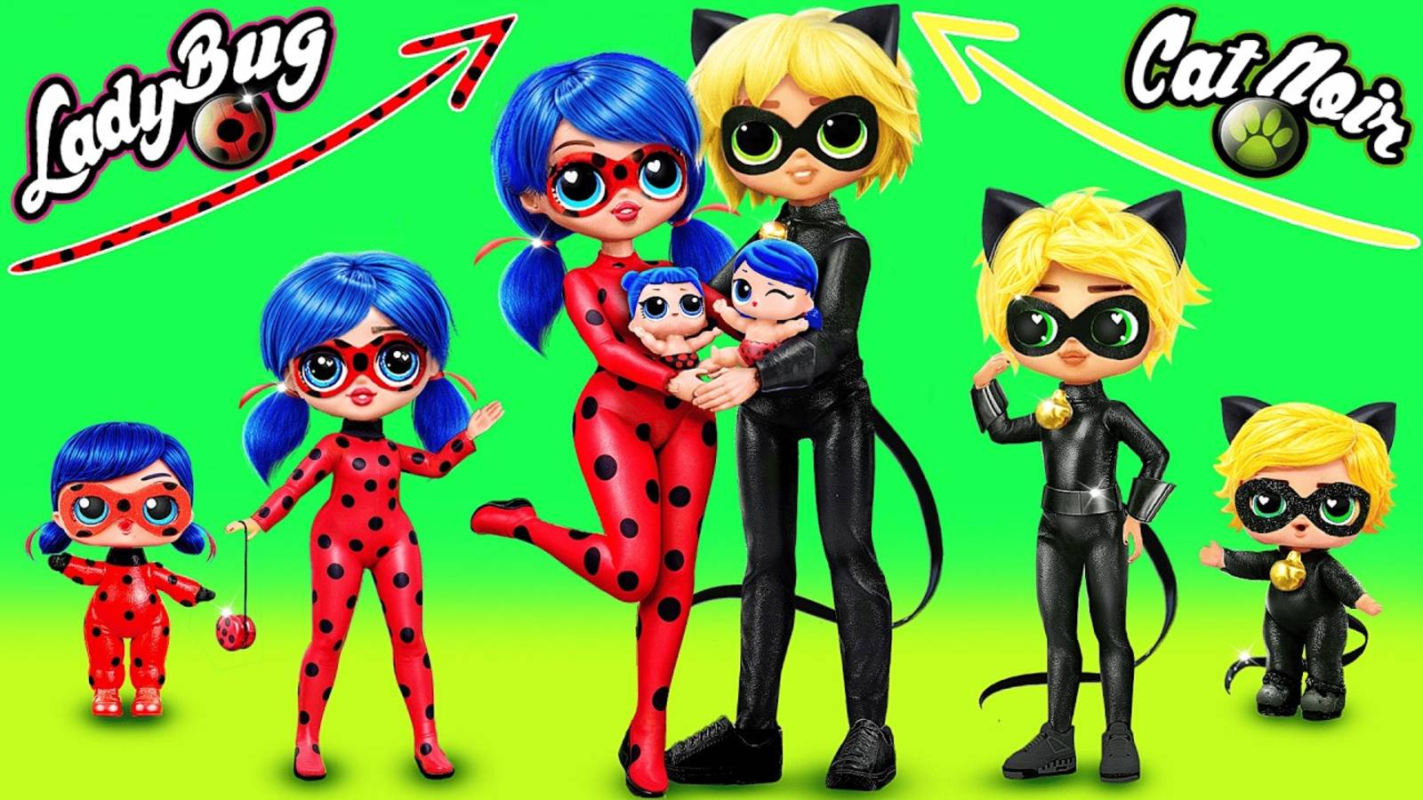 Леди Баг и Супер Кот Растут! MIRACULOUS Идеи для кукол ЛОЛ смотреть онлайн