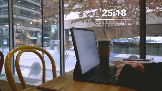 3 часа StudyWithMe - Cozy Morning At A Cafe Calm Lo-Fi - Pomodoro 50/10