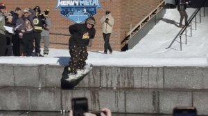 Snowboarders shut down city streets! 20,000+ people at Red Bull Heavy Metal