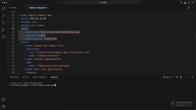15.12 Ansible Variables make your Playbook customizable смотреть онлайн