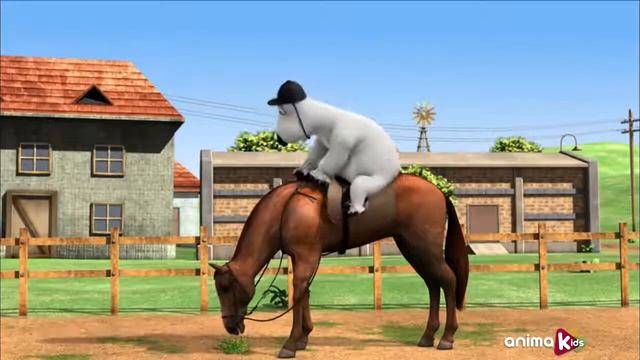 2-18. Бернард - Конное обучение (Bernard Bear - Horse Training - Dressage) HD