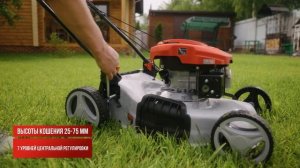 Бензиновая газонокосилка Ресанта КР 5 0 БТ в работе 720p